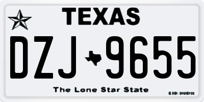 TX license plate DZJ9655