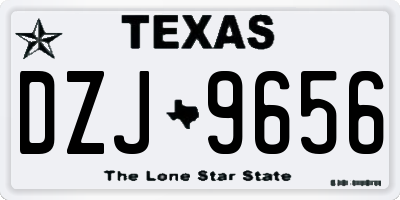 TX license plate DZJ9656