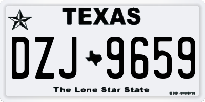 TX license plate DZJ9659