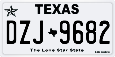 TX license plate DZJ9682