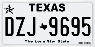 TX license plate DZJ9695