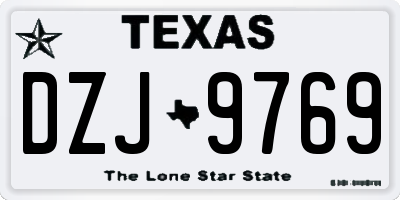 TX license plate DZJ9769