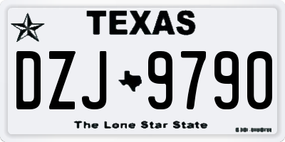 TX license plate DZJ9790