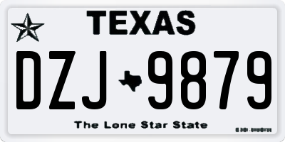 TX license plate DZJ9879