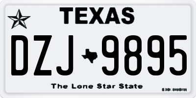 TX license plate DZJ9895