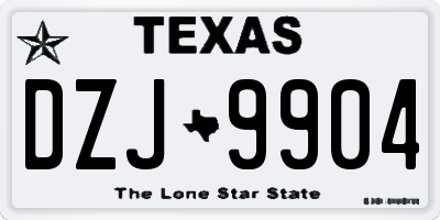 TX license plate DZJ9904