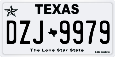 TX license plate DZJ9979