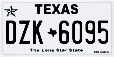 TX license plate DZK6095