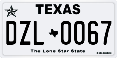 TX license plate DZL0067