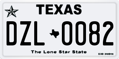 TX license plate DZL0082