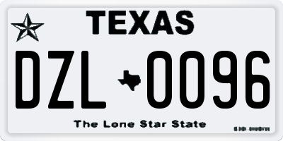 TX license plate DZL0096