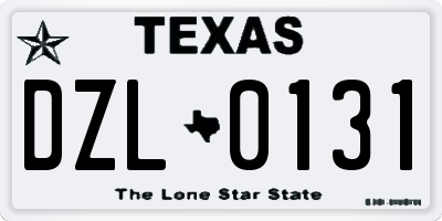 TX license plate DZL0131