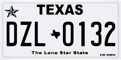 TX license plate DZL0132