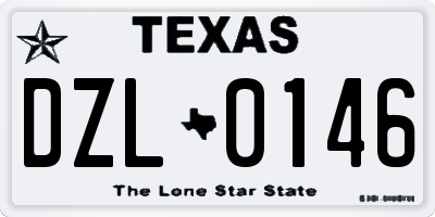 TX license plate DZL0146