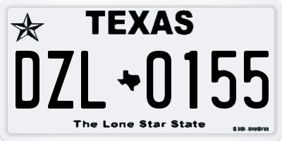 TX license plate DZL0155