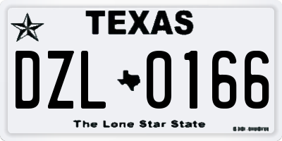 TX license plate DZL0166