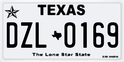 TX license plate DZL0169