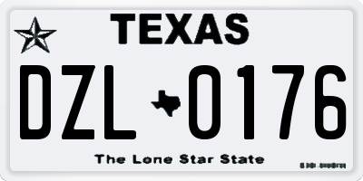 TX license plate DZL0176