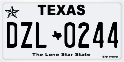 TX license plate DZL0244