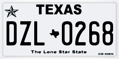 TX license plate DZL0268