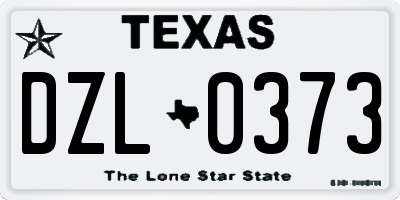 TX license plate DZL0373