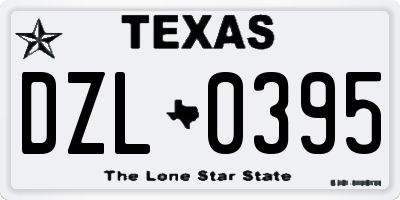TX license plate DZL0395