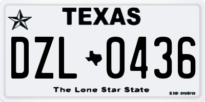 TX license plate DZL0436