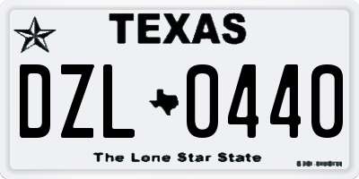 TX license plate DZL0440