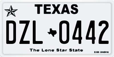TX license plate DZL0442