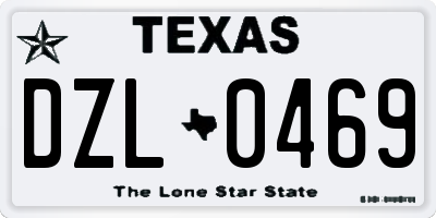 TX license plate DZL0469