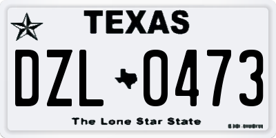 TX license plate DZL0473