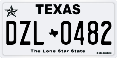 TX license plate DZL0482