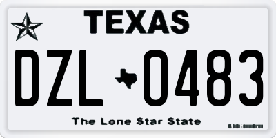 TX license plate DZL0483