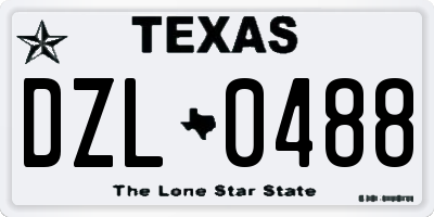 TX license plate DZL0488
