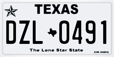 TX license plate DZL0491