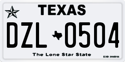 TX license plate DZL0504