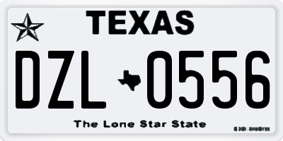 TX license plate DZL0556