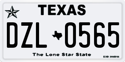 TX license plate DZL0565