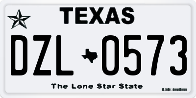 TX license plate DZL0573