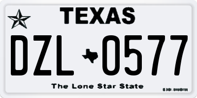 TX license plate DZL0577