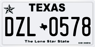 TX license plate DZL0578