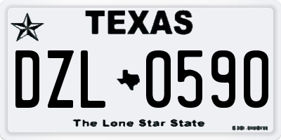 TX license plate DZL0590