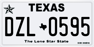 TX license plate DZL0595