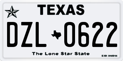 TX license plate DZL0622