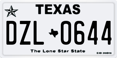 TX license plate DZL0644