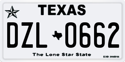 TX license plate DZL0662