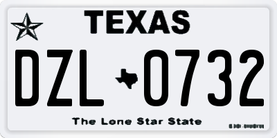 TX license plate DZL0732