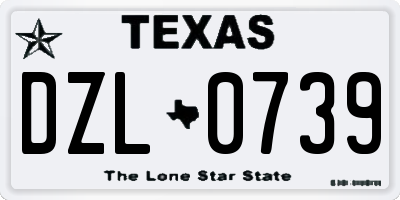 TX license plate DZL0739