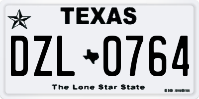 TX license plate DZL0764