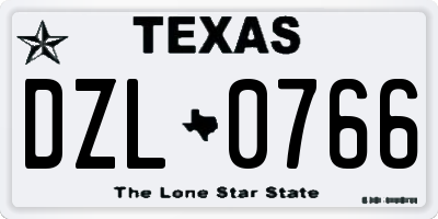 TX license plate DZL0766